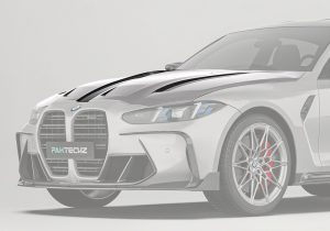 A detailed view of the vent placement on the hood, emphasizing its role in improving airflow and engine cooling