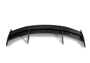A detailed view of the carbon fiber weave with its glossy finish, showcasing premium quality and durability