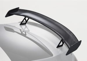 A sleek side profile shot showcasing how the Rear Wing perfectly aligns with the body lines of the CLE53, giving a balanced and aggressive look