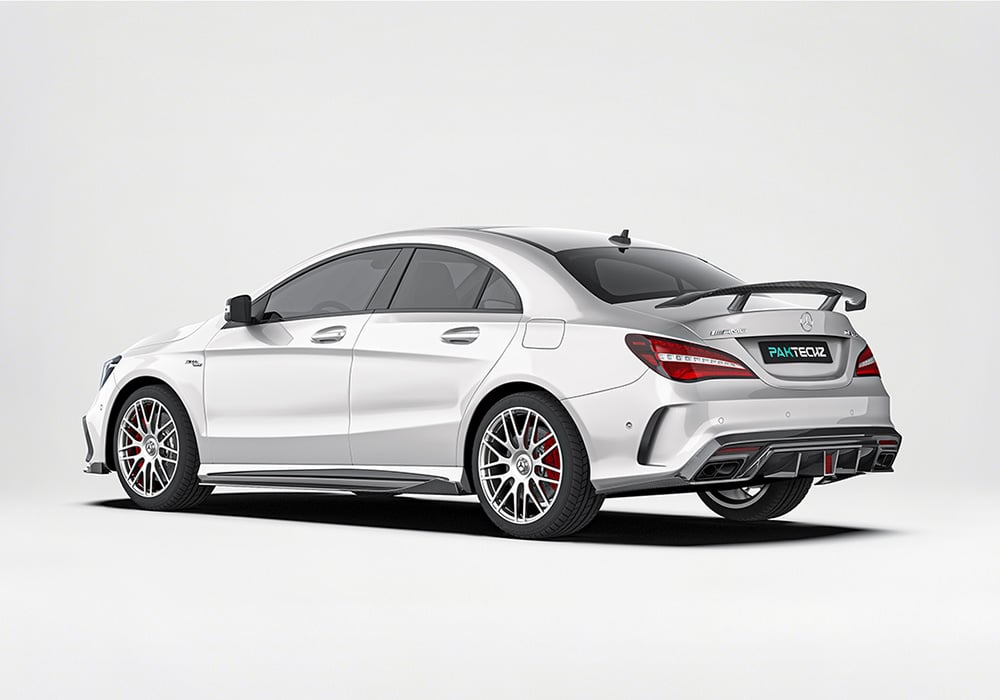 A grouped image showing each separate component of the kit (front lip, side skirts, rear spoiler, diffuser), allowing buyers to visualize their individual impact on styling and performance