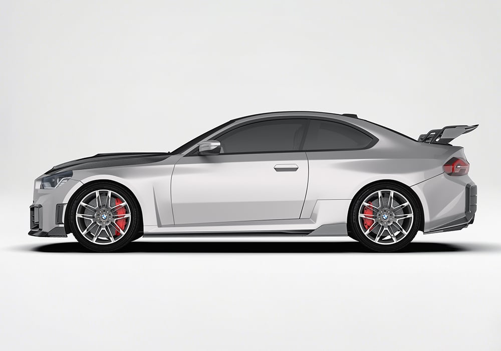 Image illustrating how the Carbon Fiber Rear Diffuser is seamlessly installed, enhancing aerodynamic performance and rear-end aggression