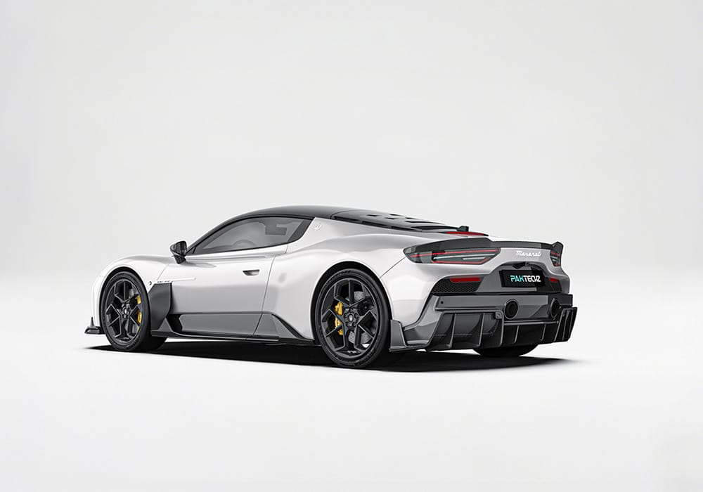 Rearview highlighting the Carbon Fiber Rear Spoiler and Rear Diffuser that enhance downforce and bold styling