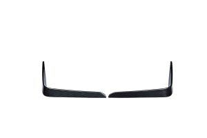 A graphic diagram showing how the Carbon Fiber Rear Canards improve airflow dynamics by reducing turbulence behind the SUV’s rear bumper