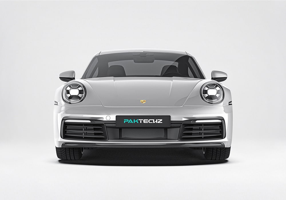 A detailed close-up to showcase the precision carbon fiber weave and the UV-resistant high-gloss finish, emphasizing the premium craftsmanship of the kit