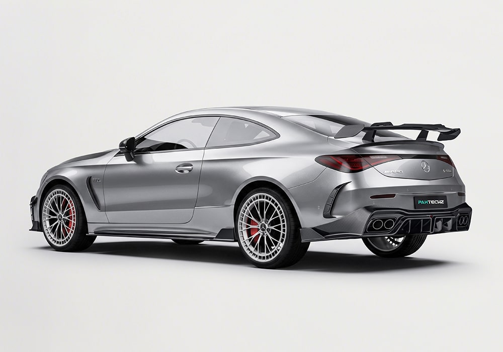 Featuring an aggressive carbon fiber diffuser for the CLE53, built to maximize downforce while showcasing the quad exhaust