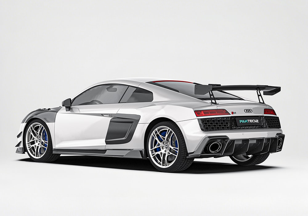 Step-by-step breakdown of how each aerodynamics component seamlessly integrates into the Audi R8’s body design