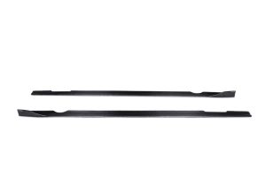 Comparison image showing the standard side profile versus the bold, upgraded look featuring the Carbon Fiber Side Skirts