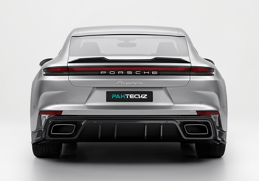 Porsche Panamera (2024) component texture highlighting premium carbon fiber engineering