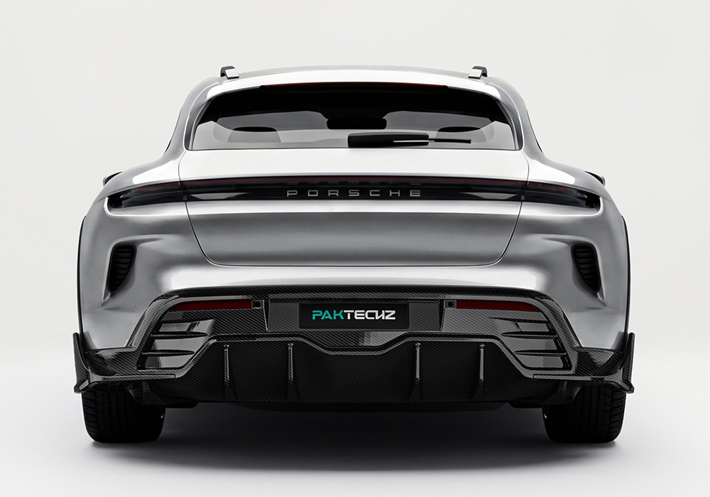 Porsche Taycan Carbon Fiber Side Mirror Covers integrating functionality and luxury styling