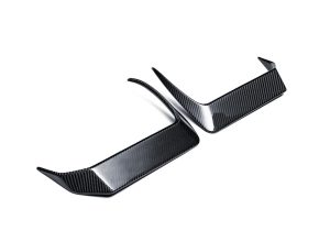Illustration of airflow dynamics with BMW M5 (G90) Carbon Fiber Rear Canards improving aerodynamic efficienc