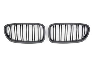 กระจังหน้า BMW F10/F11/F18 เส้นคู่ สีดำด้าน