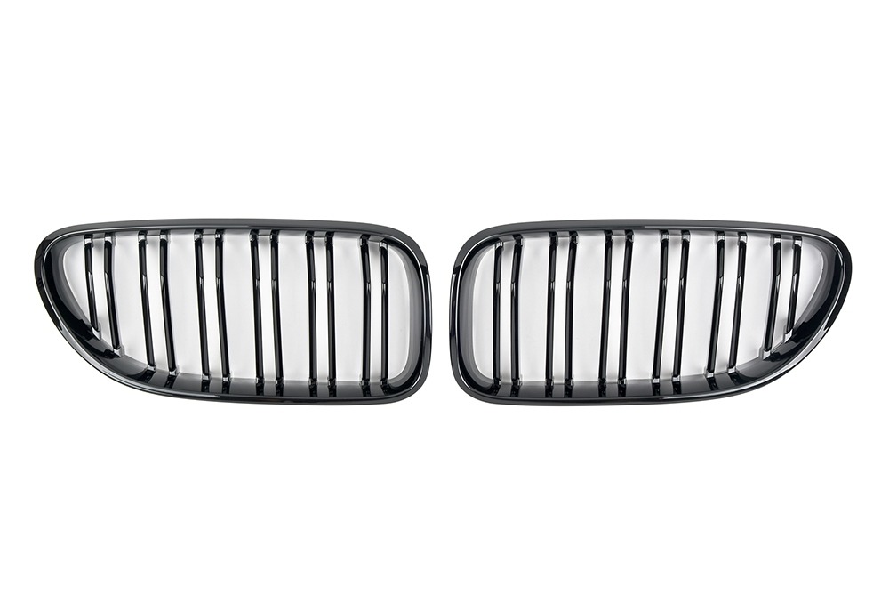 กระจังหน้า BMW F06/F12/F13 เส้นคู่ สีดำเงา