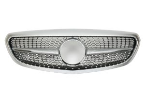 กระจังหน้า W205 ทรง Diamond สำหรับ Executive สีโครเมี่ยม ขอบโครเมี่ยมด้าน