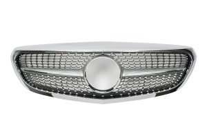 กระจังหน้า W205 ทรง Diamond สำหรับ Executive สีโครเมี่ยม ขอบโครเมี่ยม