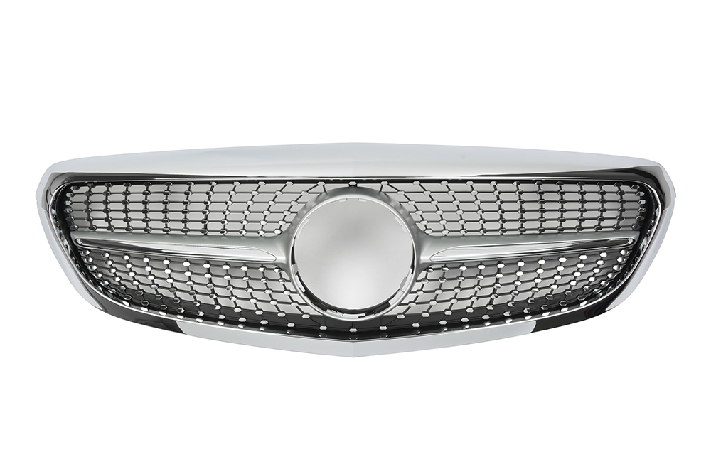 กระจังหน้า W205 ทรง Diamond สำหรับ Executive สีโครเมี่ยม ขอบโครเมี่ยม