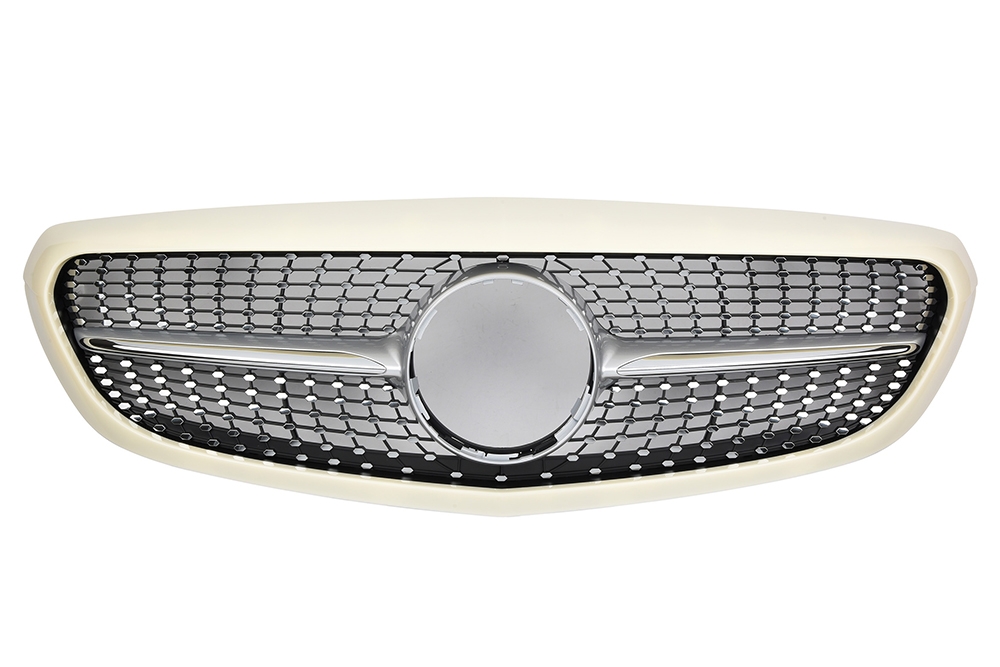 กระจังหน้า W205 ทรง Diamond สำหรับ Executive สีโครเมี่ยม ขอบขาว