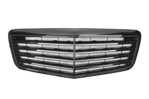 กระจังหน้า W211 ปี2007 ขึ้นไป ทรงเดิมติดรถ สีดำเงา