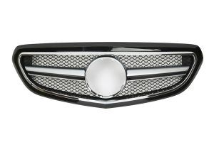 กระจังหน้า W212 Facelift ทรง E63 สำหรับ Executive สีโครเมี่ยมด้าน ขอบดำ
