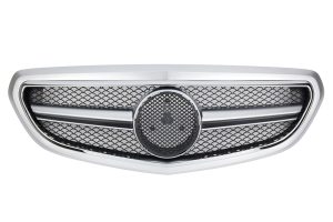 กระจังหน้า W212 Facelift ทรง E63 สำหรับ Executive สีโครเมี่ยมด้าน ขอบโครเมี่ยม