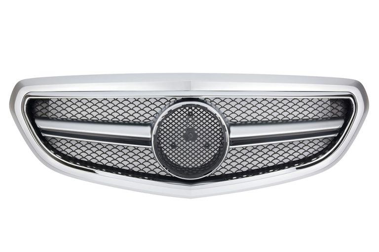 กระจังหน้า W212 Facelift ทรง E63 สำหรับ Executive สีโครเมี่ยมด้าน ขอบโครเมี่ยม
