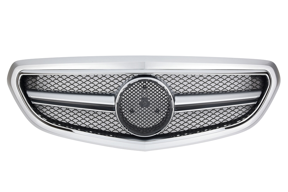 กระจังหน้า W212 Facelift ทรง E63 สำหรับ Executive สีโครเมี่ยมด้าน ขอบโครเมี่ยม