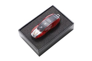 กรอบกุญแจคาร์บอน Porsche รุ่นเก่า สีแดง