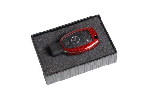 กรอบกุญแจคาร์บอน Benz รุ่นเก่า สีแดง