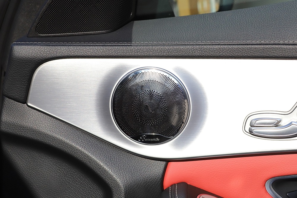 ฝาครอบลำโพง W205/GLC-Class Burmaster 4ชิ้น สีเงา