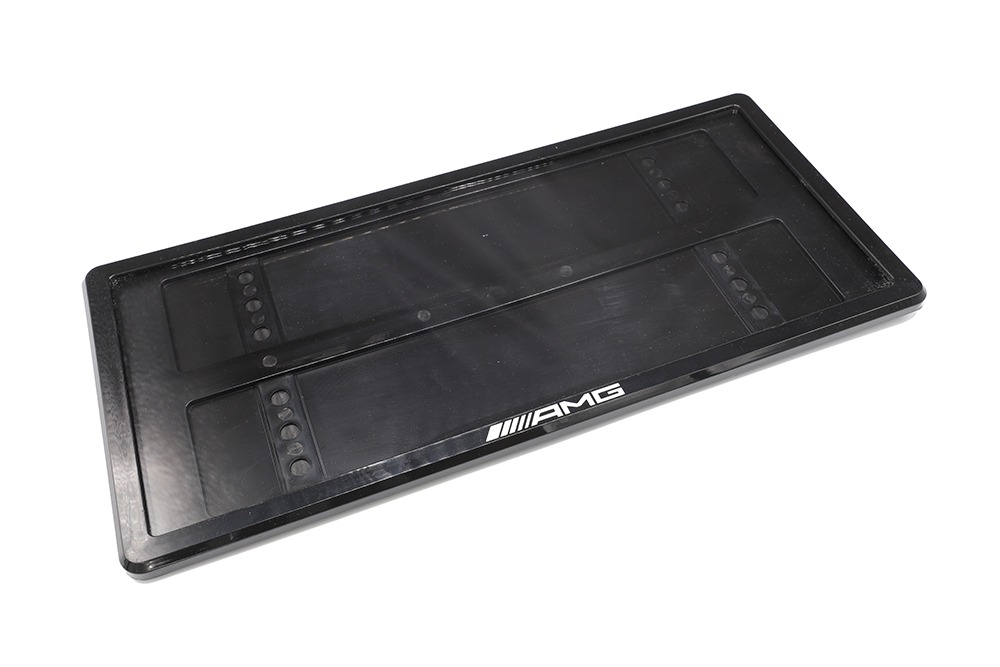 กรอบป้ายทะเบียน ลาย AMG แบบกันน้ำ 1 คู่