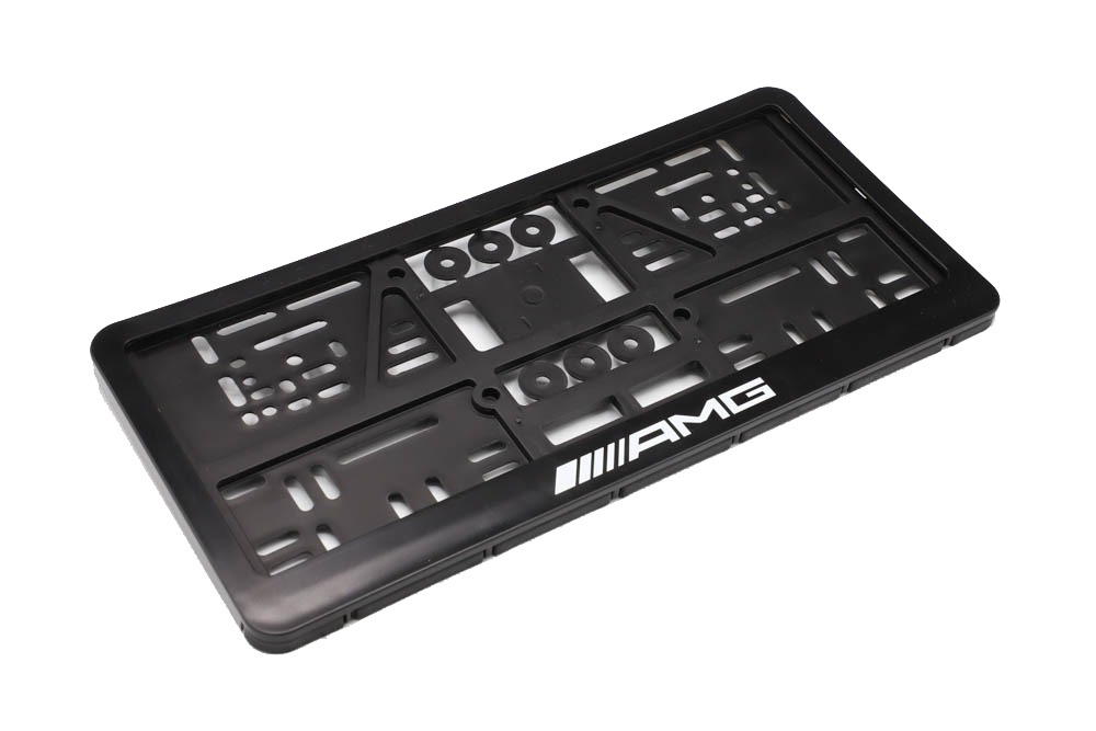 กรอบป้ายทะเบียน ลาย AMG แบบสกรีน 1 คู่