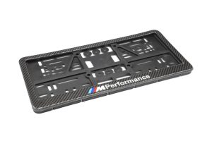 กรอบป้ายทะเบียน Carbon Fiber ลาย ///M performance 1 คู่