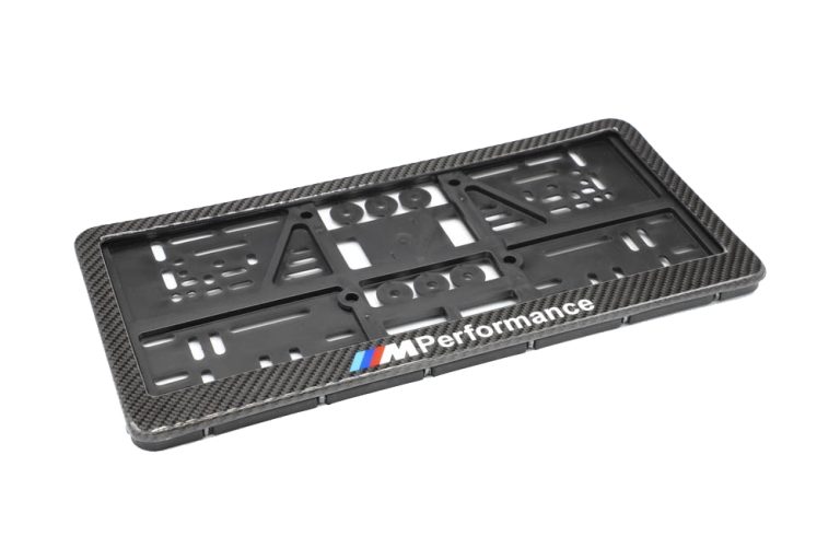 กรอบป้ายทะเบียน Carbon Fiber ลาย ///M performance 1 คู่