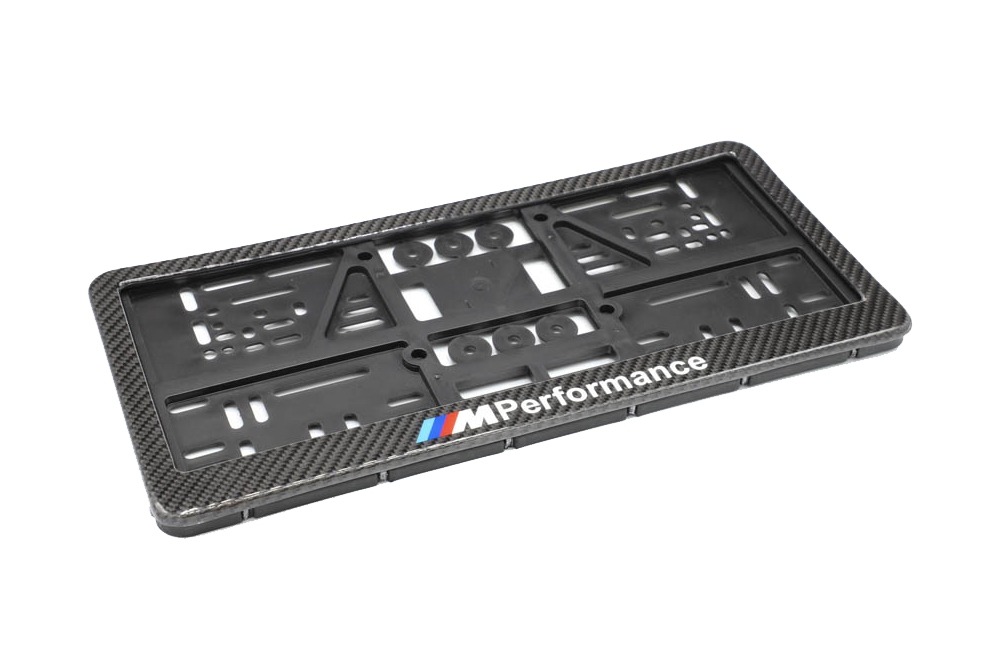 กรอบป้ายทะเบียน Carbon Fiber ลาย ///M performance 1 คู่