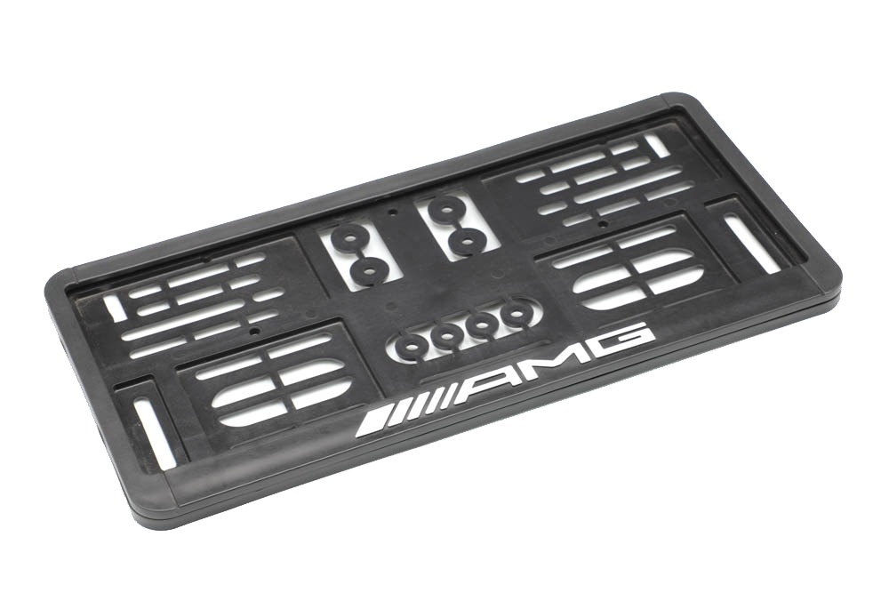กรอบป้ายทะเบียน ลาย AMG แบบอักษรนูน 1 คู่