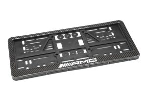 กรอบป้ายทะเบียน Carbon Fiber ลาย AMG 1 คู่