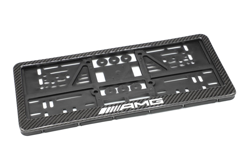 กรอบป้ายทะเบียน Carbon Fiber ลาย AMG 1 คู่