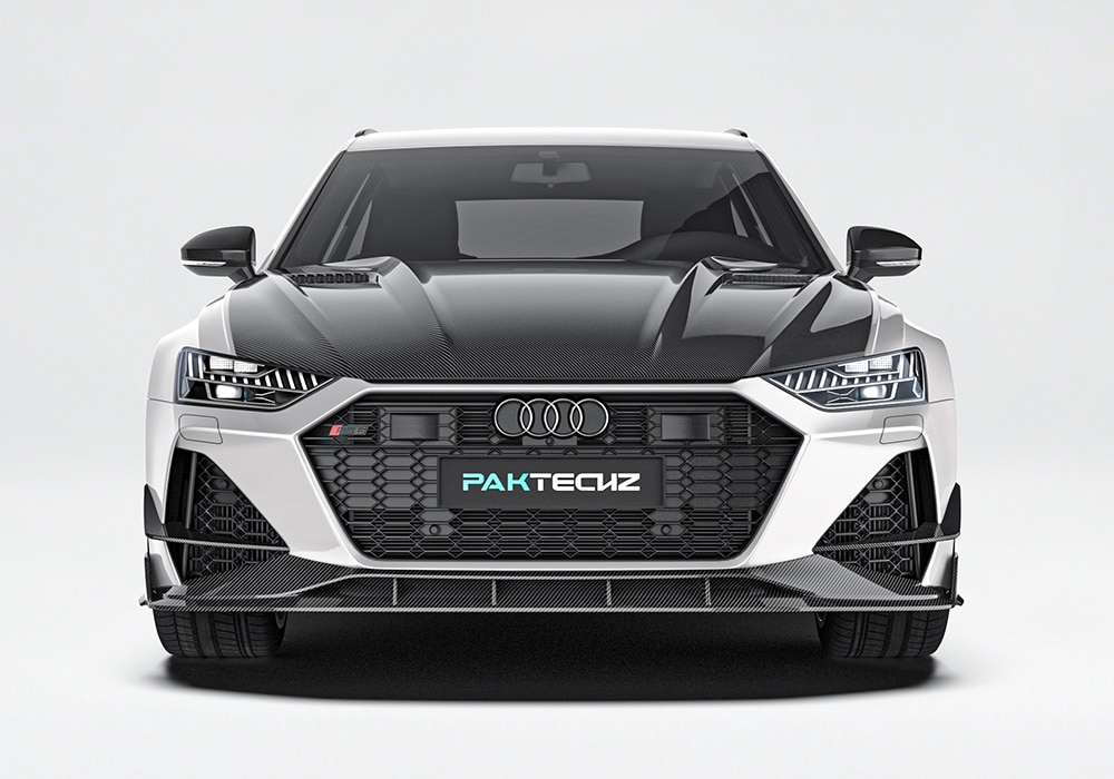 Image showcasing the rear diffuser improving air distribution and adding aggressive styling to the RS6 rear