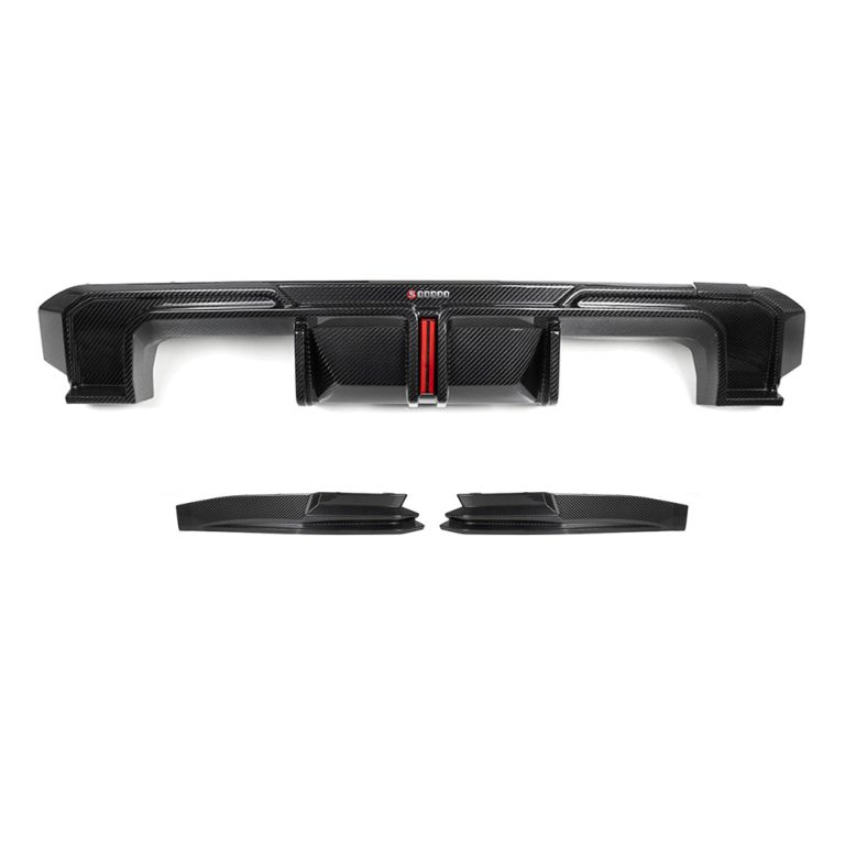 SOOQOO V1 BMW M4 G82 ดิฟฟิวเซอร์หลังพร้อมไฟเบรก คาร์บอนไฟเบอร์ Prepreg