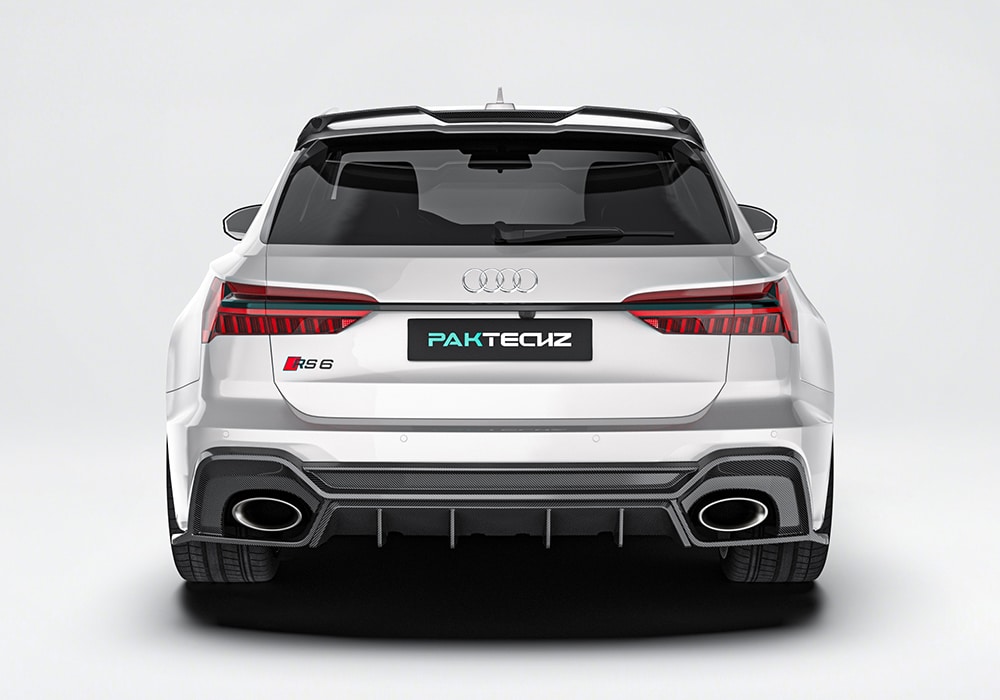 Step-by-step guide showing seamless installation of the body kit components on RS6 C8 models
