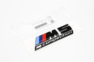 โลโก้ ///M5 Competition ติดท้ายรถ สีดำเงา