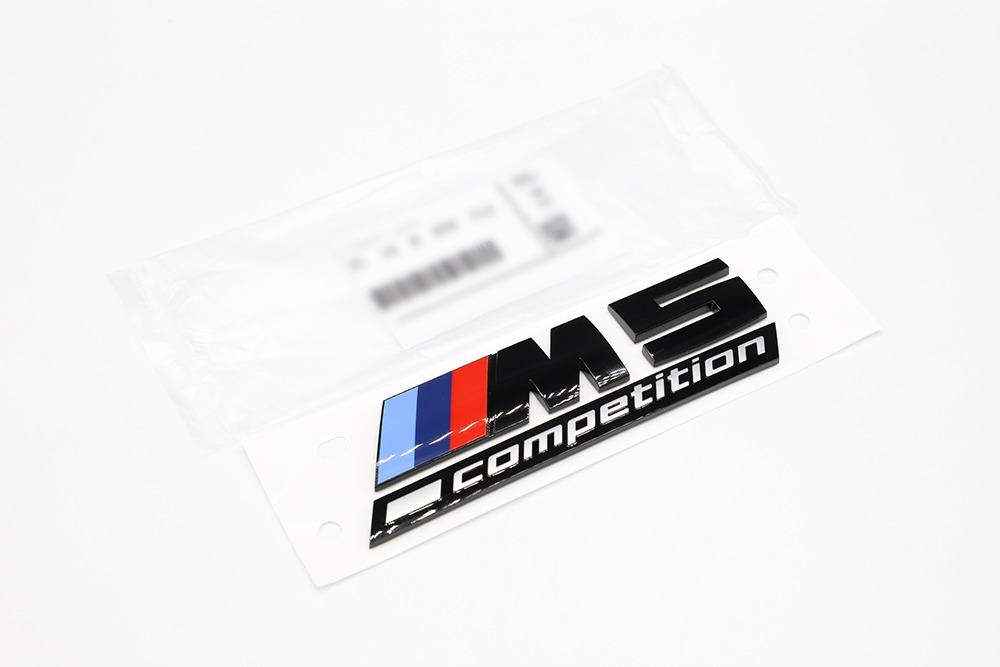 โลโก้ ///M5 Competition ติดท้ายรถ สีดำเงา