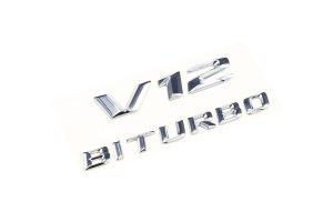 โลโก้ V12 BITURBO ติดแก้มรถ ปี 2017 1ชิ้น