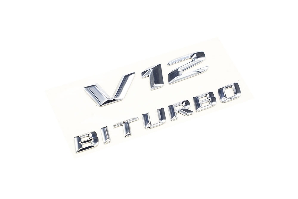 โลโก้ V12 BITURBO ติดแก้มรถ ปี 2017 1ชิ้น