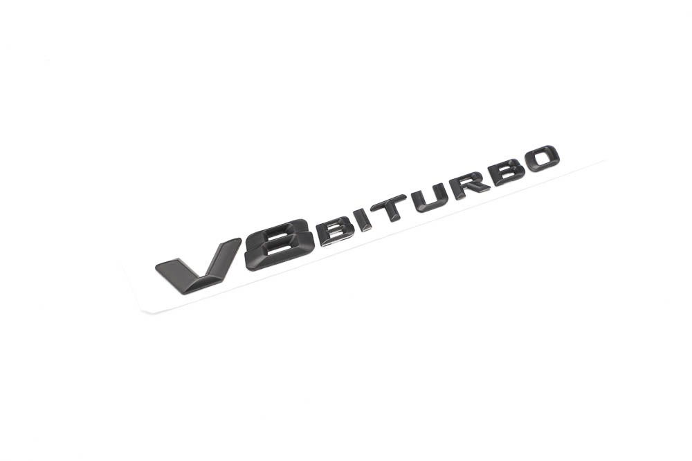 โลโก้ V8 BITURBO ติดแก้มรถ ปี 2019+ สีดำด้าน