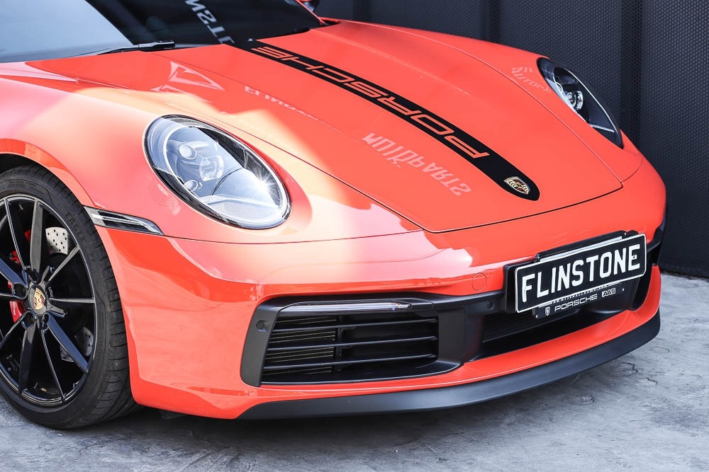 สติ๊กเกอร์ Porsche ติดฝากระโปรงรถ