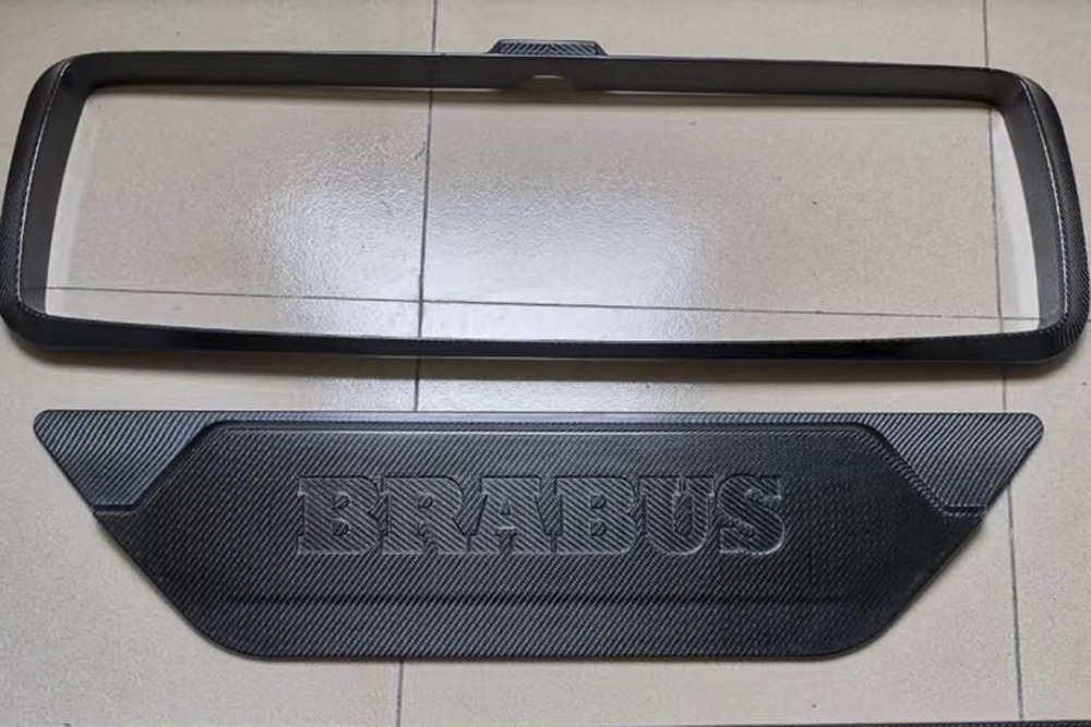 แพคคู่กรอบกระจังหน้า BRABUS พร้อมโลโก้ท้าย Carbon Fiber W464 G Class