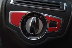 ชุดแปะข้างสวิตซ์ สีแดง W205 C-Class