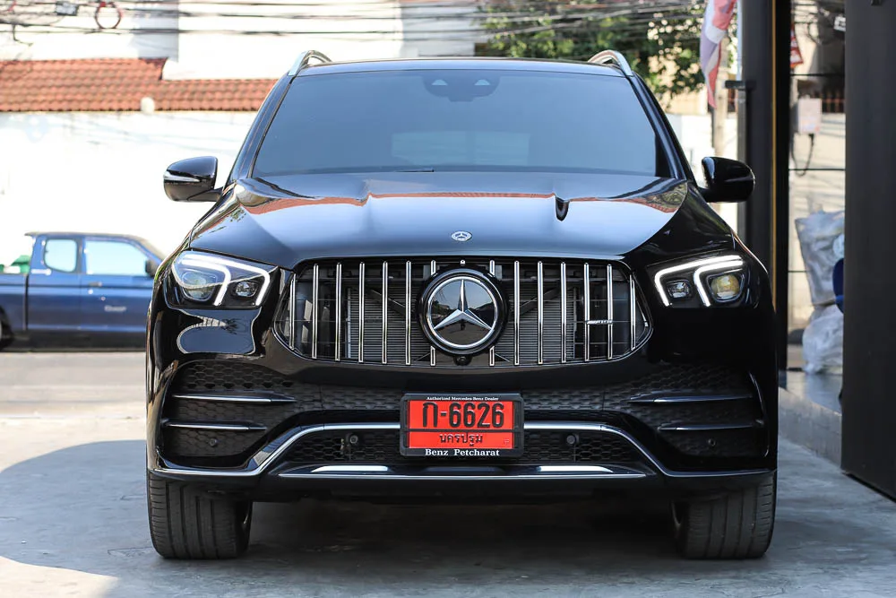 กระจังหน้า GLE-Class Facelift W167 ทรง GT สีดำ-โครเมี่ยม