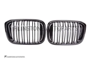 กระจังหน้า BMW G01 X3/G02 X4 เส้นคู่ สีดำเงา