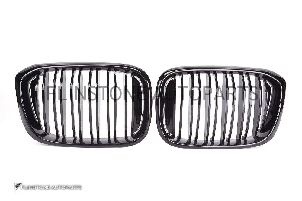 กระจังหน้า BMW G01 X3/G02 X4 เส้นคู่ สีดำเงา